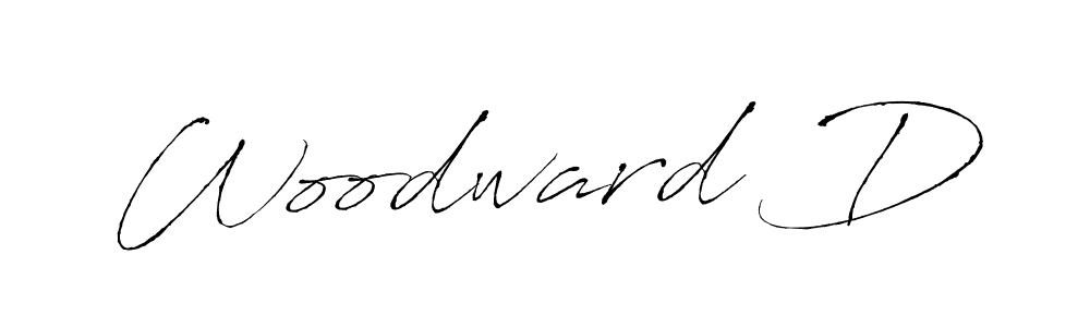 How to make Woodward D name signature. Use Antro_Vectra style for creating short signs online. This is the latest handwritten sign. Woodward D signature style 6 images and pictures png