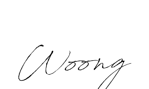 Use a signature maker to create a handwritten signature online. With this signature software, you can design (Antro_Vectra) your own signature for name Woong. Woong signature style 6 images and pictures png