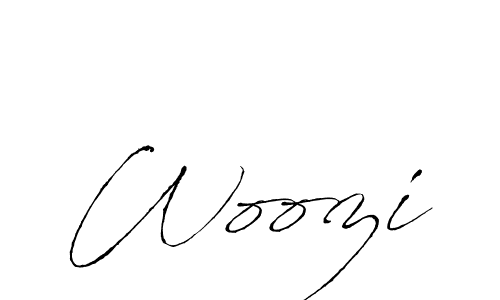 Design your own signature with our free online signature maker. With this signature software, you can create a handwritten (Antro_Vectra) signature for name Woozi. Woozi signature style 6 images and pictures png