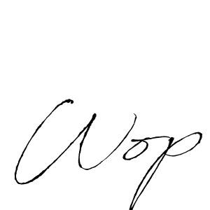 Make a beautiful signature design for name Wop. With this signature (Antro_Vectra) style, you can create a handwritten signature for free. Wop signature style 6 images and pictures png