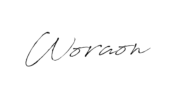 Create a beautiful signature design for name Woraon. With this signature (Antro_Vectra) fonts, you can make a handwritten signature for free. Woraon signature style 6 images and pictures png