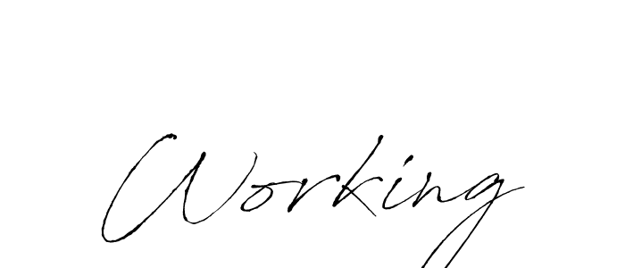 How to Draw Working signature style? Antro_Vectra is a latest design signature styles for name Working. Working signature style 6 images and pictures png