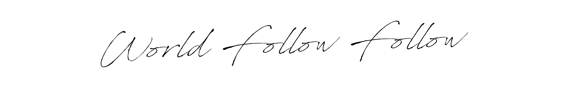 How to Draw World Follow Follow signature style? Antro_Vectra is a latest design signature styles for name World Follow Follow. World Follow Follow signature style 6 images and pictures png