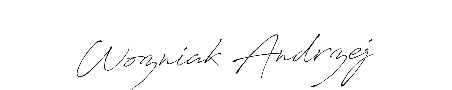 Antro_Vectra is a professional signature style that is perfect for those who want to add a touch of class to their signature. It is also a great choice for those who want to make their signature more unique. Get Wozniak Andrzej name to fancy signature for free. Wozniak Andrzej signature style 6 images and pictures png