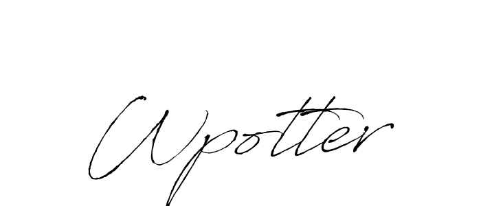 How to make Wpotter signature? Antro_Vectra is a professional autograph style. Create handwritten signature for Wpotter name. Wpotter signature style 6 images and pictures png