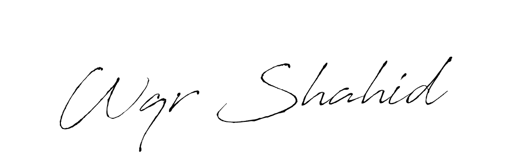 Wqr Shahid stylish signature style. Best Handwritten Sign (Antro_Vectra) for my name. Handwritten Signature Collection Ideas for my name Wqr Shahid. Wqr Shahid signature style 6 images and pictures png