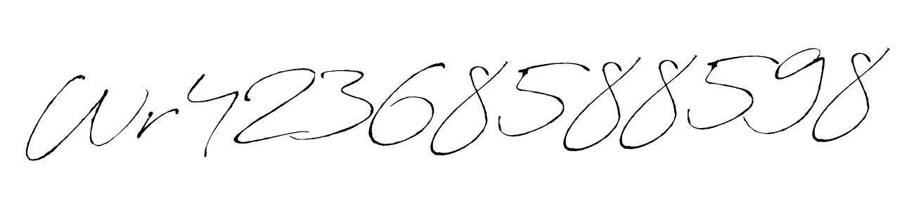 How to make Wr42368588598 name signature. Use Antro_Vectra style for creating short signs online. This is the latest handwritten sign. Wr42368588598 signature style 6 images and pictures png