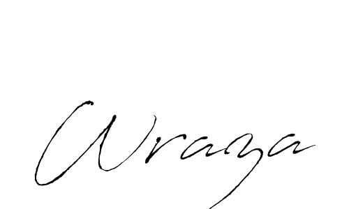 Create a beautiful signature design for name Wraza. With this signature (Antro_Vectra) fonts, you can make a handwritten signature for free. Wraza signature style 6 images and pictures png