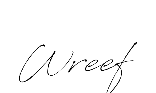 if you are searching for the best signature style for your name Wreef. so please give up your signature search. here we have designed multiple signature styles  using Antro_Vectra. Wreef signature style 6 images and pictures png