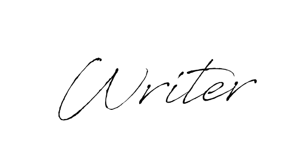 Create a beautiful signature design for name Writer. With this signature (Antro_Vectra) fonts, you can make a handwritten signature for free. Writer signature style 6 images and pictures png