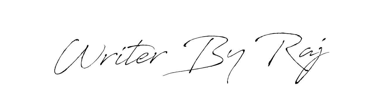 Make a beautiful signature design for name Writer By Raj. With this signature (Antro_Vectra) style, you can create a handwritten signature for free. Writer By Raj signature style 6 images and pictures png