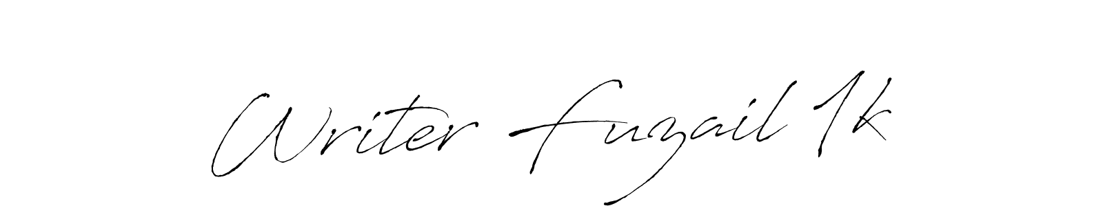 Create a beautiful signature design for name Writer Fuzail 1k. With this signature (Antro_Vectra) fonts, you can make a handwritten signature for free. Writer Fuzail 1k signature style 6 images and pictures png