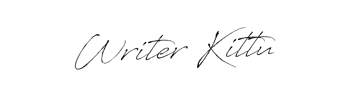 Create a beautiful signature design for name Writer Kittu. With this signature (Antro_Vectra) fonts, you can make a handwritten signature for free. Writer Kittu signature style 6 images and pictures png
