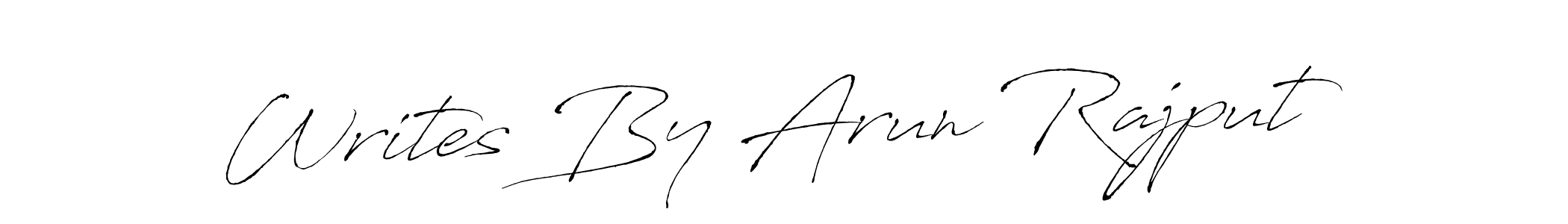 Create a beautiful signature design for name Writes By Arun Rajput. With this signature (Antro_Vectra) fonts, you can make a handwritten signature for free. Writes By Arun Rajput signature style 6 images and pictures png