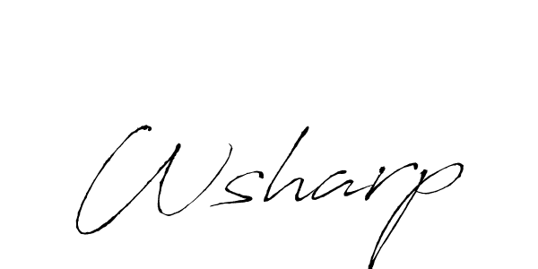 The best way (Antro_Vectra) to make a short signature is to pick only two or three words in your name. The name Wsharp include a total of six letters. For converting this name. Wsharp signature style 6 images and pictures png