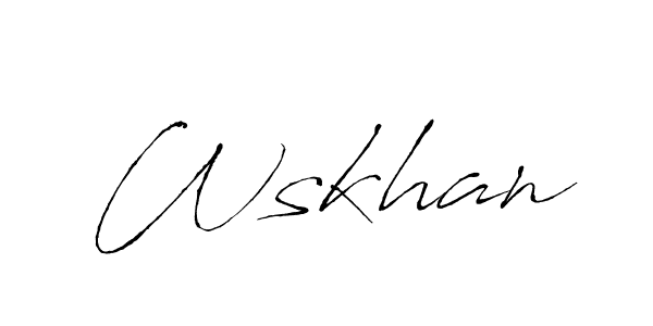 Also we have Wskhan name is the best signature style. Create professional handwritten signature collection using Antro_Vectra autograph style. Wskhan signature style 6 images and pictures png