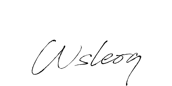 Create a beautiful signature design for name Wsleoq. With this signature (Antro_Vectra) fonts, you can make a handwritten signature for free. Wsleoq signature style 6 images and pictures png