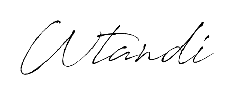 Create a beautiful signature design for name Wtandi. With this signature (Antro_Vectra) fonts, you can make a handwritten signature for free. Wtandi signature style 6 images and pictures png