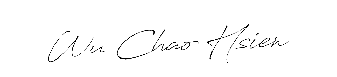 Also we have Wu Chao Hsien name is the best signature style. Create professional handwritten signature collection using Antro_Vectra autograph style. Wu Chao Hsien signature style 6 images and pictures png