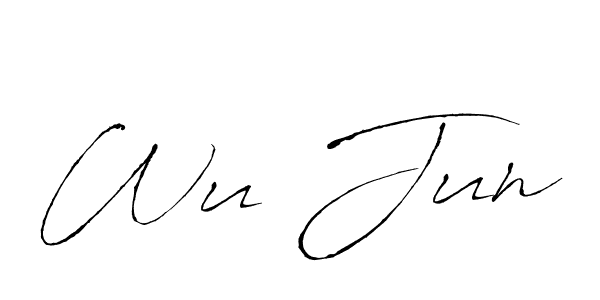 Design your own signature with our free online signature maker. With this signature software, you can create a handwritten (Antro_Vectra) signature for name Wu Jun. Wu Jun signature style 6 images and pictures png