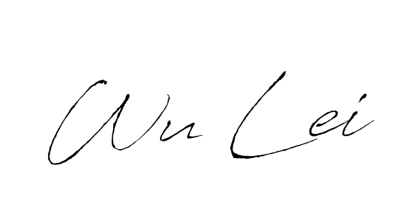 Wu Lei stylish signature style. Best Handwritten Sign (Antro_Vectra) for my name. Handwritten Signature Collection Ideas for my name Wu Lei. Wu Lei signature style 6 images and pictures png