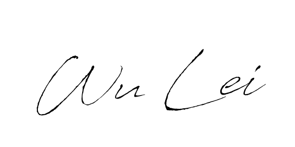 Wu Lei stylish signature style. Best Handwritten Sign (Antro_Vectra) for my name. Handwritten Signature Collection Ideas for my name Wu Lei. Wu Lei signature style 6 images and pictures png