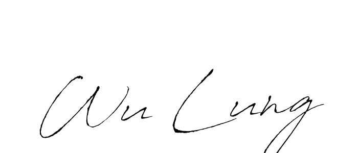 Use a signature maker to create a handwritten signature online. With this signature software, you can design (Antro_Vectra) your own signature for name Wu Lung. Wu Lung signature style 6 images and pictures png