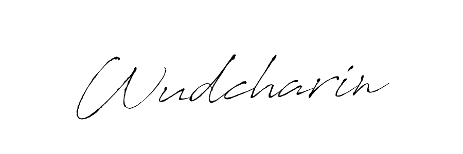 Make a beautiful signature design for name Wudcharin. With this signature (Antro_Vectra) style, you can create a handwritten signature for free. Wudcharin signature style 6 images and pictures png