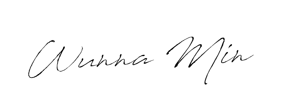 You should practise on your own different ways (Antro_Vectra) to write your name (Wunna Min) in signature. don't let someone else do it for you. Wunna Min signature style 6 images and pictures png