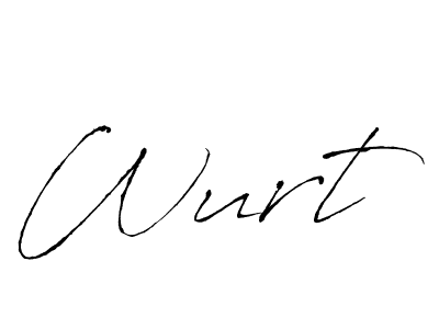 Use a signature maker to create a handwritten signature online. With this signature software, you can design (Antro_Vectra) your own signature for name Wurt. Wurt signature style 6 images and pictures png