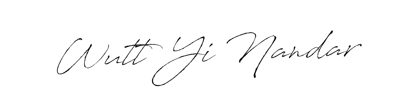 Also we have Wutt Yi Nandar name is the best signature style. Create professional handwritten signature collection using Antro_Vectra autograph style. Wutt Yi Nandar signature style 6 images and pictures png