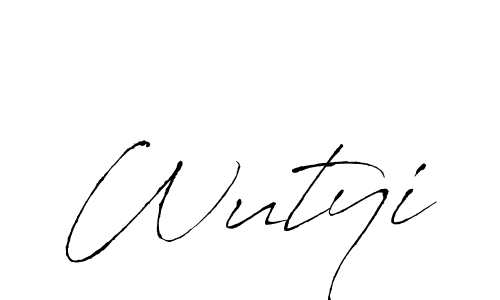 if you are searching for the best signature style for your name Wutyi. so please give up your signature search. here we have designed multiple signature styles  using Antro_Vectra. Wutyi signature style 6 images and pictures png