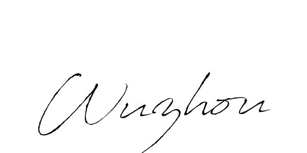 How to make Wuzhou signature? Antro_Vectra is a professional autograph style. Create handwritten signature for Wuzhou name. Wuzhou signature style 6 images and pictures png