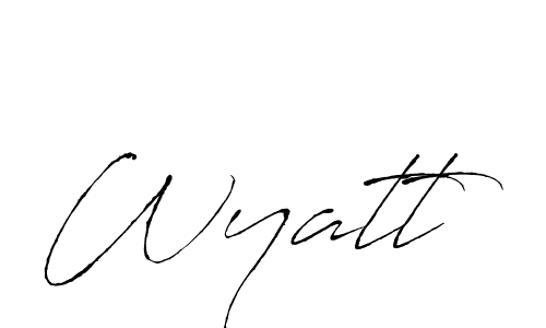 Make a beautiful signature design for name Wyatt. With this signature (Antro_Vectra) style, you can create a handwritten signature for free. Wyatt signature style 6 images and pictures png