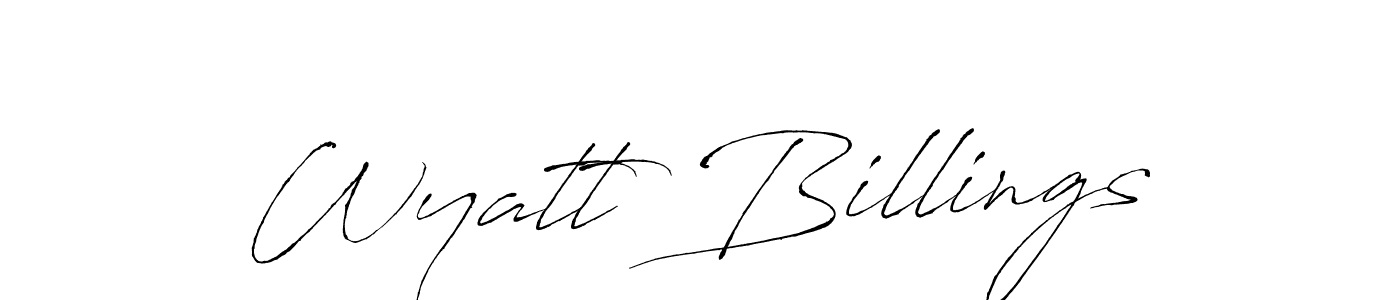 It looks lik you need a new signature style for name Wyatt Billings. Design unique handwritten (Antro_Vectra) signature with our free signature maker in just a few clicks. Wyatt Billings signature style 6 images and pictures png