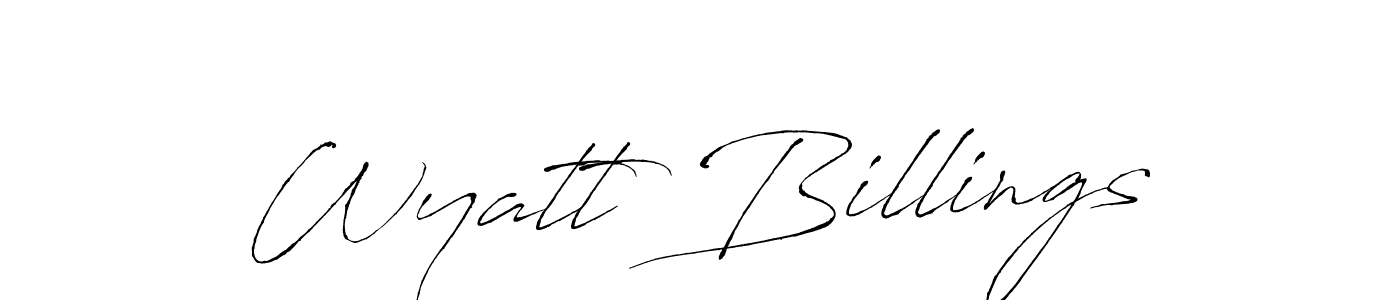 Make a beautiful signature design for name Wyatt Billings. Use this online signature maker to create a handwritten signature for free. Wyatt Billings signature style 6 images and pictures png