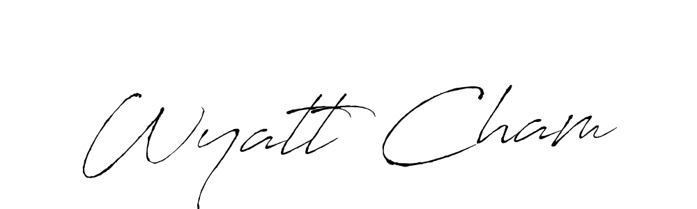 Make a beautiful signature design for name Wyatt Cham. Use this online signature maker to create a handwritten signature for free. Wyatt Cham signature style 6 images and pictures png