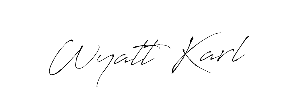 Design your own signature with our free online signature maker. With this signature software, you can create a handwritten (Antro_Vectra) signature for name Wyatt Karl. Wyatt Karl signature style 6 images and pictures png