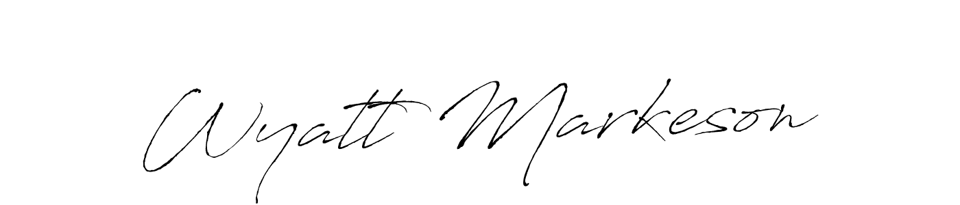 Use a signature maker to create a handwritten signature online. With this signature software, you can design (Antro_Vectra) your own signature for name Wyatt Markeson. Wyatt Markeson signature style 6 images and pictures png