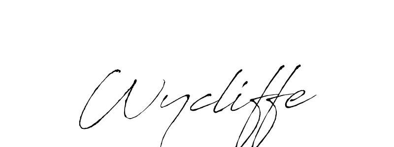 How to make Wycliffe signature? Antro_Vectra is a professional autograph style. Create handwritten signature for Wycliffe name. Wycliffe signature style 6 images and pictures png