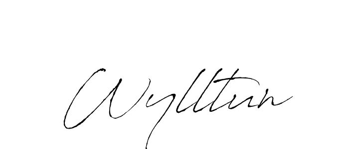 if you are searching for the best signature style for your name Wylltun. so please give up your signature search. here we have designed multiple signature styles  using Antro_Vectra. Wylltun signature style 6 images and pictures png