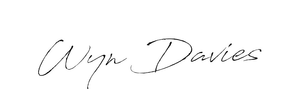 How to make Wyn Davies name signature. Use Antro_Vectra style for creating short signs online. This is the latest handwritten sign. Wyn Davies signature style 6 images and pictures png