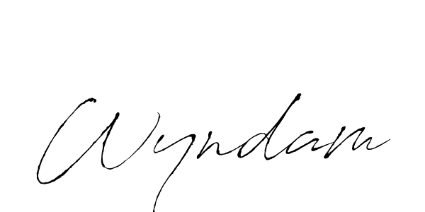 Create a beautiful signature design for name Wyndam. With this signature (Antro_Vectra) fonts, you can make a handwritten signature for free. Wyndam signature style 6 images and pictures png