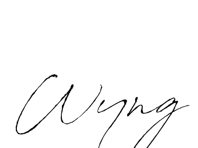How to Draw Wyng signature style? Antro_Vectra is a latest design signature styles for name Wyng. Wyng signature style 6 images and pictures png