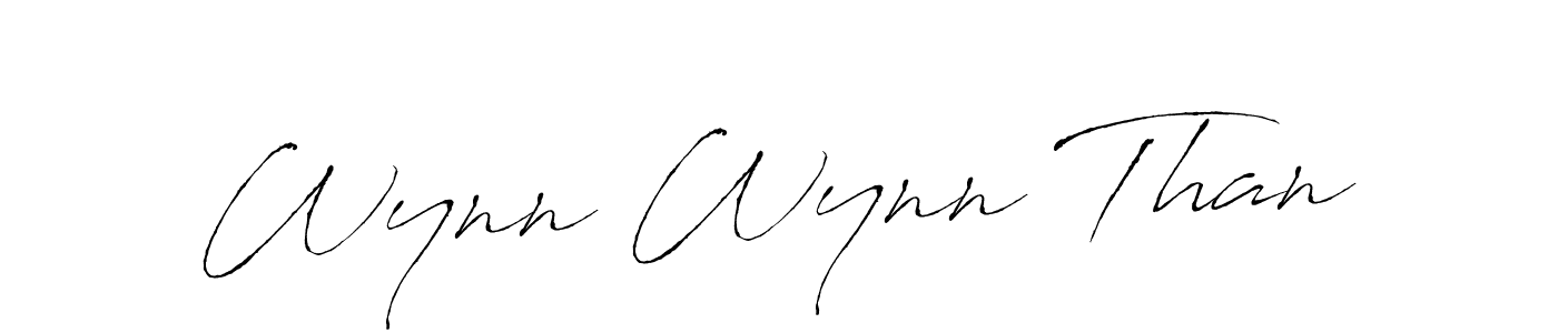 Create a beautiful signature design for name Wynn Wynn Than. With this signature (Antro_Vectra) fonts, you can make a handwritten signature for free. Wynn Wynn Than signature style 6 images and pictures png