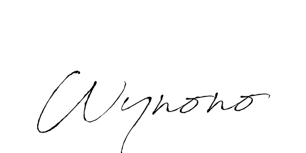 Design your own signature with our free online signature maker. With this signature software, you can create a handwritten (Antro_Vectra) signature for name Wynono. Wynono signature style 6 images and pictures png