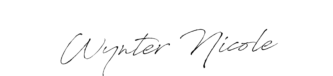 You should practise on your own different ways (Antro_Vectra) to write your name (Wynter Nicole) in signature. don't let someone else do it for you. Wynter Nicole signature style 6 images and pictures png