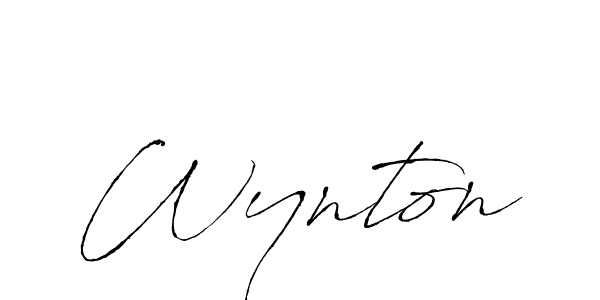 How to make Wynton signature? Antro_Vectra is a professional autograph style. Create handwritten signature for Wynton name. Wynton signature style 6 images and pictures png
