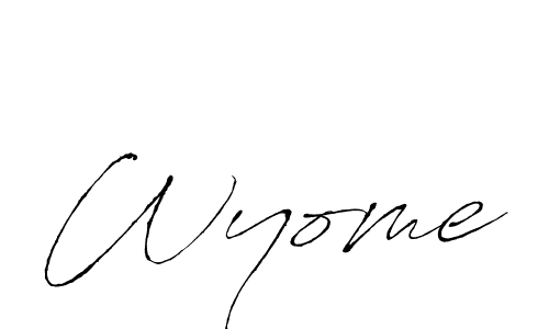 Design your own signature with our free online signature maker. With this signature software, you can create a handwritten (Antro_Vectra) signature for name Wyome. Wyome signature style 6 images and pictures png