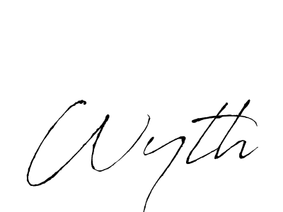 Wyth stylish signature style. Best Handwritten Sign (Antro_Vectra) for my name. Handwritten Signature Collection Ideas for my name Wyth. Wyth signature style 6 images and pictures png